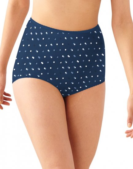 Bali Skimp Skamp Brief Panty Regal Navy Dot Print Sale Online - Click Image to Close