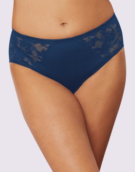 Bali Passion For Comfort Lace Brief Regal Navy Sale Online - Click Image to Close