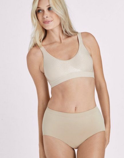 Bali Comfort Revolution ComfortFlex Fit Seamless 2-Ply Wireless Bra Nude Retro Sale Online - Click Image to Close