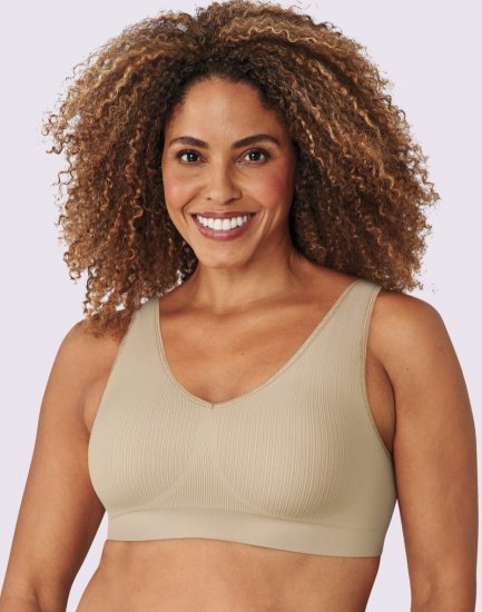 Bali One Smooth U Smooth Support Bralette Almond Rib Sale Online - Click Image to Close