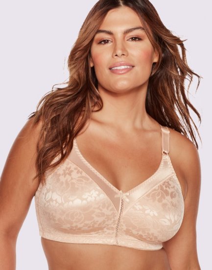 Bali Double Support Lace Wireless Bra Soft Taupe Sale Online - Click Image to Close