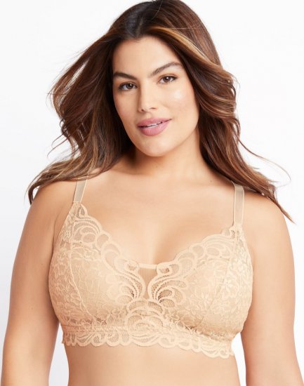 Bali Lace Desire Wireless Bra Latte Lift Sale Online - Click Image to Close