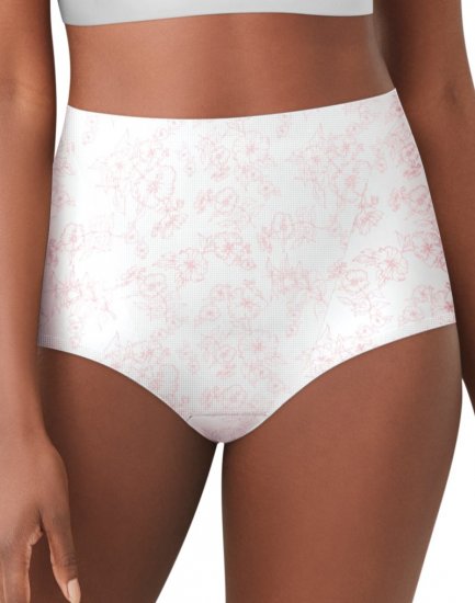 Bali Comfort Revolution Easylite Smoothing Brief, 2-Pack White Hush Pink Floral/Hush Pink Sale Online - Click Image to Close