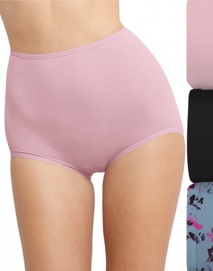 Bali Skimp Skamp Brief, 3-Pack Studio Pink/Black/Soft Blue Grey Leo Sale Online - Click Image to Close