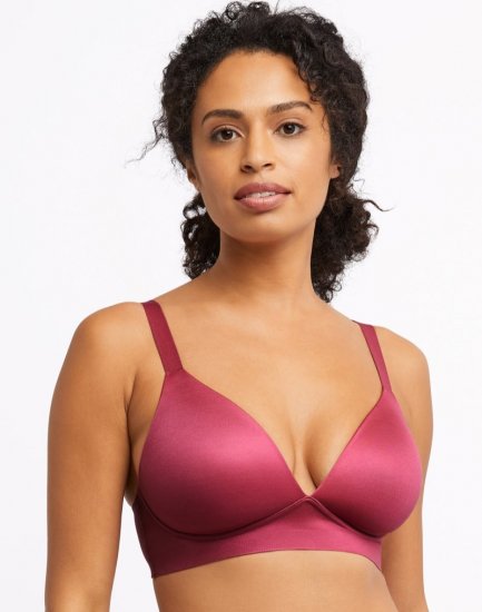 Bali Comfort Revolution T-Shirt Wireless Bra, Soft Touch New Signature Berry Sale Online - Click Image to Close