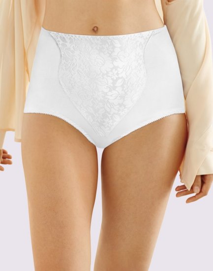 Bali Lace Panel Shaping Brief, 2-Pack 2 White Sale Online - Click Image to Close