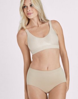 Bali Comfort Revolution ComfortFlex Fit Seamless 2-Ply Wireless Bra Nude Retro Sale Online