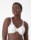 Bali Passion for Comfort Minimizer Underwire Bra White Floral Print Sale Online