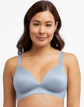 Bali Comfort Revolution T-Shirt Wireless Bra, Soft Touch Soft Blue Grey Sale Online