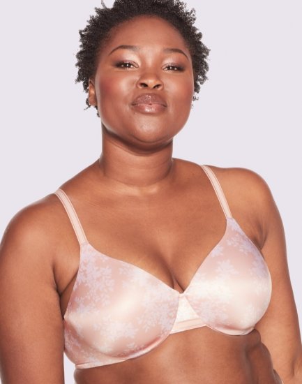 Bali One Smooth U Smoothing & Concealing Underwire Bra Sandshell/White Leaf Print Sale Online - Click Image to Close