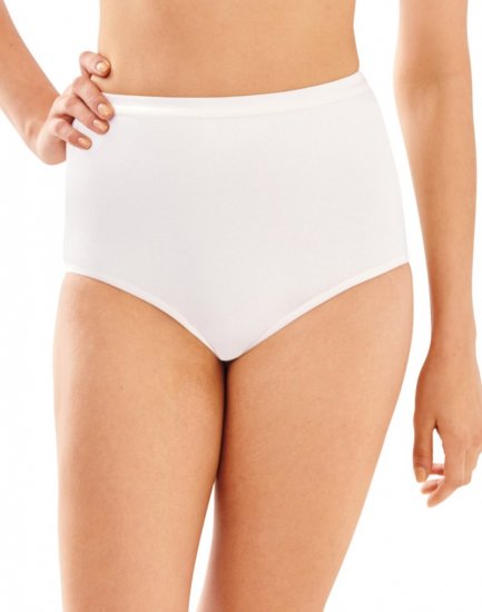 Bali Full-Cut-Fit Stretch Cotton Brief White Sale Online - Click Image to Close