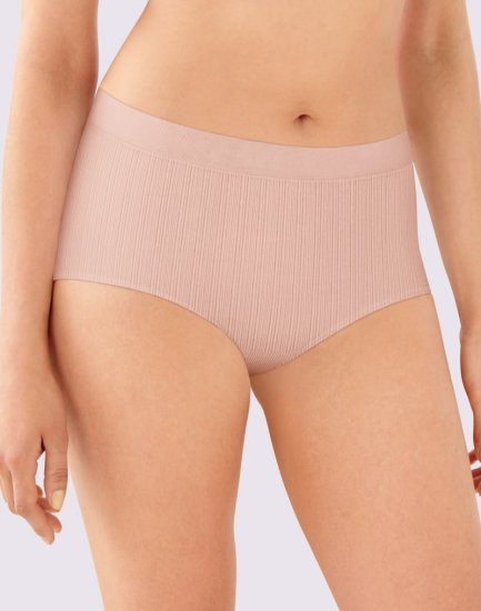 Bali One Smooth U® All-Around Smoothing Brief Almond Rib Sale Online - Click Image to Close