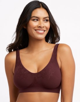 Bali Comfort Revolution ComfortFlex Fit Seamless 2-Ply Wireless Bra Nightfire Red Aztec Sale Online