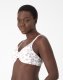 Bali Passion for Comfort Minimizer Underwire Bra White Floral Print Sale Online