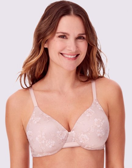 Bali One Smooth U Smoothing & Concealing Underwire Bra Magnolia Mesh Print Sale Online - Click Image to Close