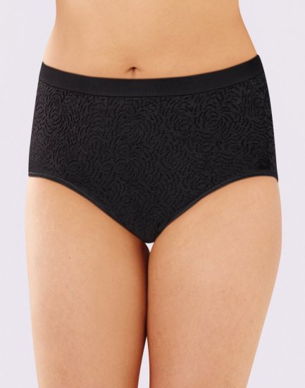 Bali Comfort Revolution Seamless Brief Black Damask Sale Online - Click Image to Close