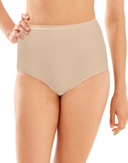 Bali Full-Cut-Fit Stretch Cotton Brief Soft Taupe Sale Online - Click Image to Close