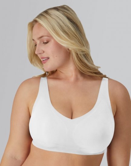 Bali Comfort Revolution Easylite Back Close Wireless Bra White Sale Online - Click Image to Close