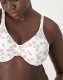 Bali Passion for Comfort Minimizer Underwire Bra White Floral Print Sale Online