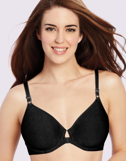 Bali Comfort Revolution Front Close Shaping Underwire Bra Black Sale Online - Click Image to Close