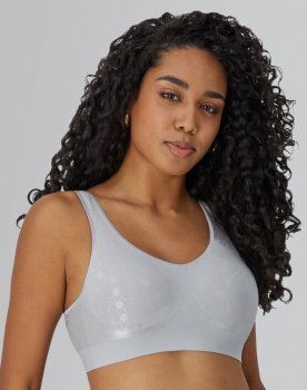 Bali Comfort Revolution ComfortFlex Fit Shaping Wireless Bra Crystal Grey Dot Sale Online