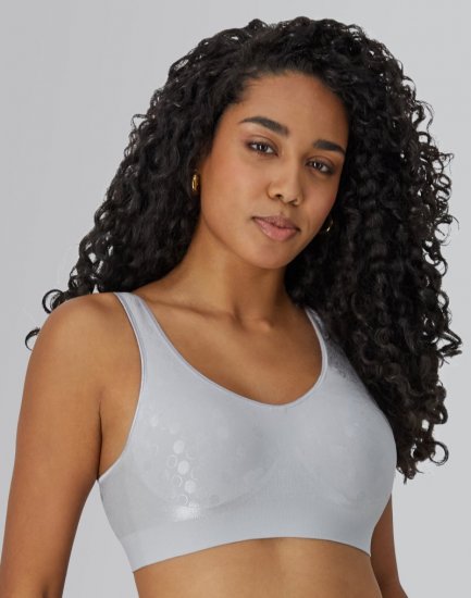 Bali Comfort Revolution ComfortFlex Fit Shaping Wireless Bra Crystal Grey Dot Sale Online - Click Image to Close