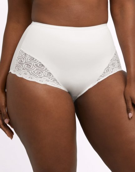 Bali Shaping Brief with Lace 2-Pack White Sale Online - Click Image to Close