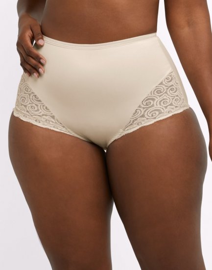 Bali Shaping Brief with Lace 2-Pack Light Beige Sale Online - Click Image to Close